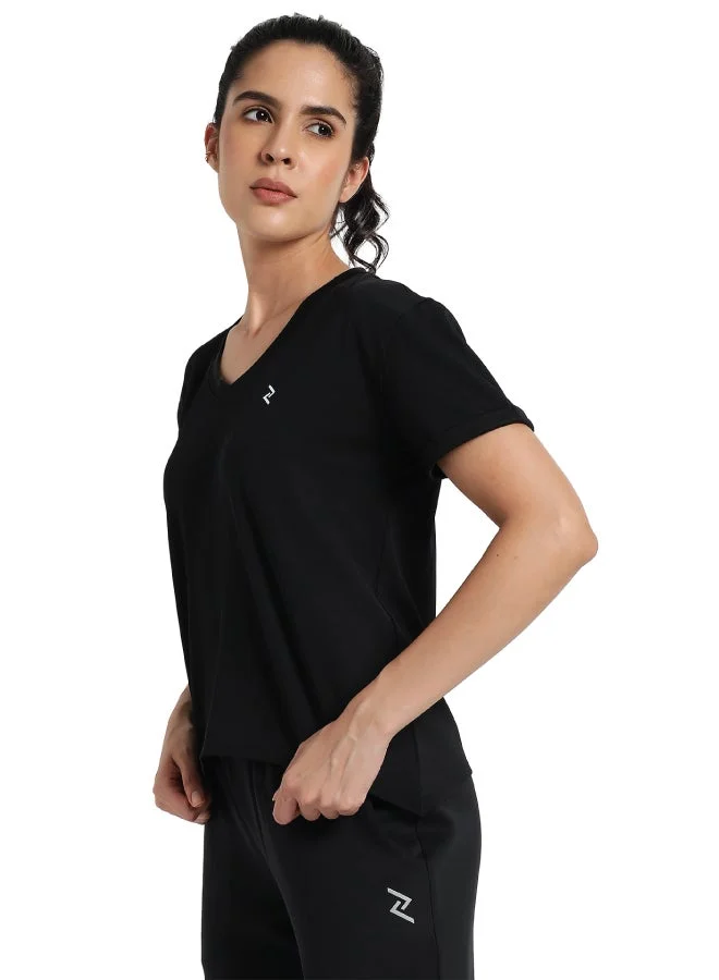 زيسي بلوزة نسائية قصيرة بياقة على شكل حرف